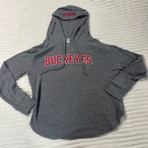 PINK Victoria's Secret Collegiate Collection: Ohio State BuckeyeGray Knit Hoodie
